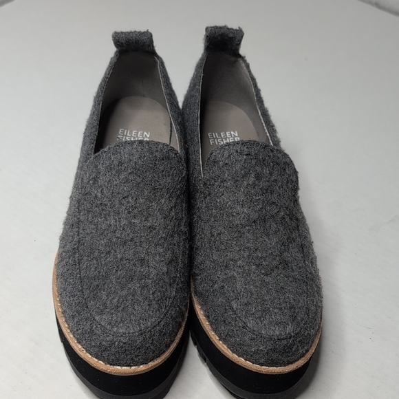 NWOT Eileen Fisher Ells Mohair Platform Loafers - Picture 2 of 7